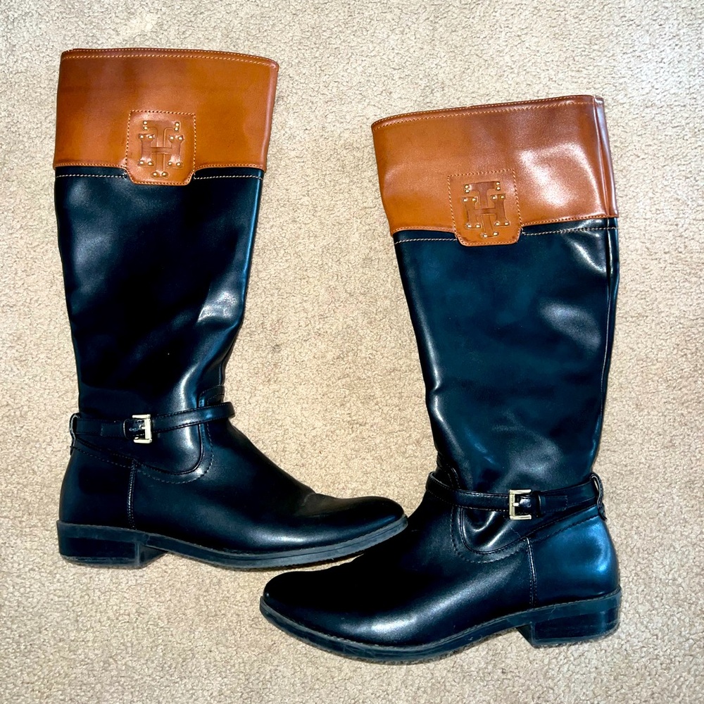 Perfect condition, worn once, Tommy Hilfiger boots size 9 1/2